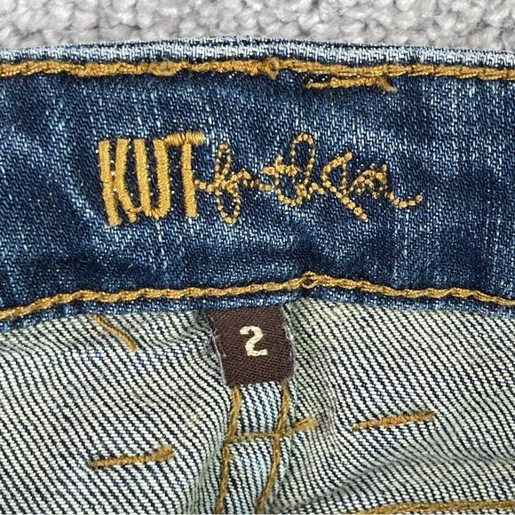 Kut From The Kloth Diana Jeans Women’s 2 Blue Skinny Low Rise Distressed Denim - Picture 6 of 11